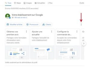 fiche établissement paramètres