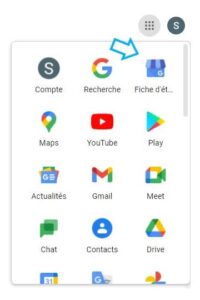 fiche établissement google